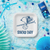 Assiettes En Carton cacahuètes | Snoopy Ski Trip (Fête)