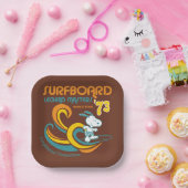 Assiettes En Carton cacahuètes | Snoopy Surboard Longboard Competition (Fête)