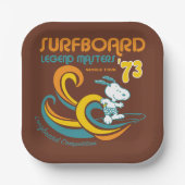 Assiettes En Carton cacahuètes | Snoopy Surboard Longboard Competition (Recto)