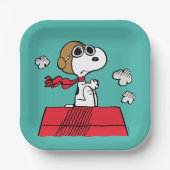 Assiettes En Carton cacahuètes | Snoopy the Flying Ace (Recto)
