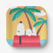 Assiettes En Carton cacahuètes | Snoopy Tropical Deco Dreams (Recto)