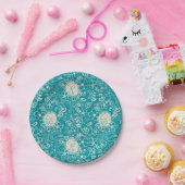 Assiettes En Carton cacahuètes | Snoopy Turquoise Tropical Beach Motif (Fête)