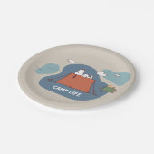 Assiettes En Carton cacahuètes | Snoopy & Woodstock Camp Life (Angle)