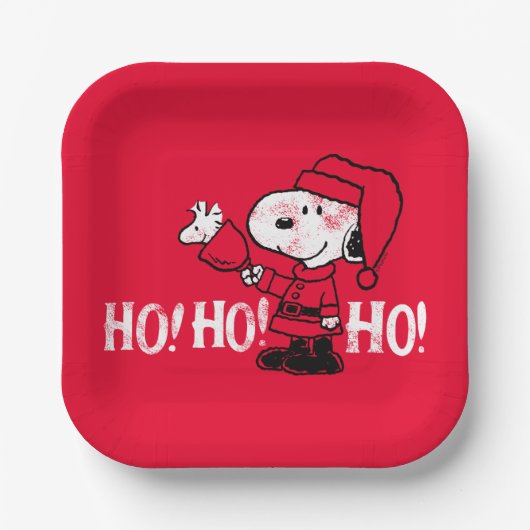 Assiettes En Carton cacahuètes | Snoopy & Woodstock Cloches à sonner (Recto)