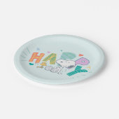 Assiettes En Carton cacahuètes | Snoopy & Woodstock Happy (Angle)