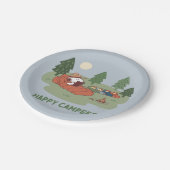 Assiettes En Carton cacahuètes | Snoopy & Woodstock Happy Campers (Angle)