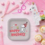 Assiettes En Carton cacahuètes | Snoopy & Woodstock Joyeuses Fêtes (Fête)