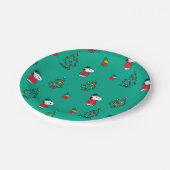 Assiettes En Carton cacahuètes | Snoopy & Woodstock Motif de Noël (Angle)