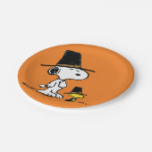 Assiettes En Carton cacahuètes | Snoopy & Woodstock Pilgrim (Angle)