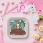 Assiettes En Carton cacahuètes | Snoopy & Woodstock Satisfaction pure (Fête)