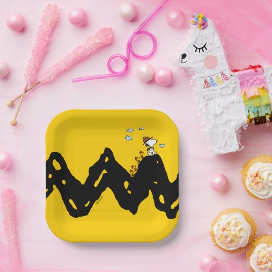 Assiettes En Carton cacahuètes | Snoopy & Woodstock Scout Troop Hippiq (Fête)