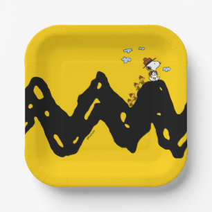 Assiettes En Carton cacahuètes   Snoopy & Woodstock Scout Troop Hippiq