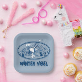 Assiettes En Carton cacahuètes | Snoopy & Woodstock Skiing (Fête)