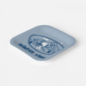 Assiettes En Carton cacahuètes | Snoopy & Woodstock Skiing (Angulaire)