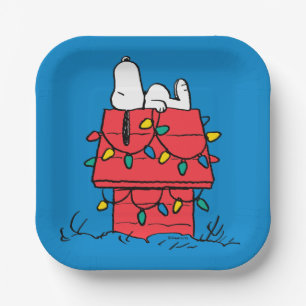 Assiettes En Carton cacahuètes   Snoopy's Dog House With Lights