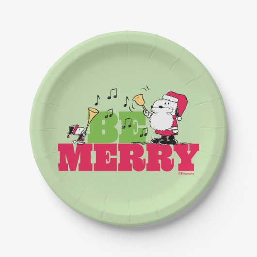 Assiettes En Carton cacahuètes | Sois Joyeux Noël (Devant)