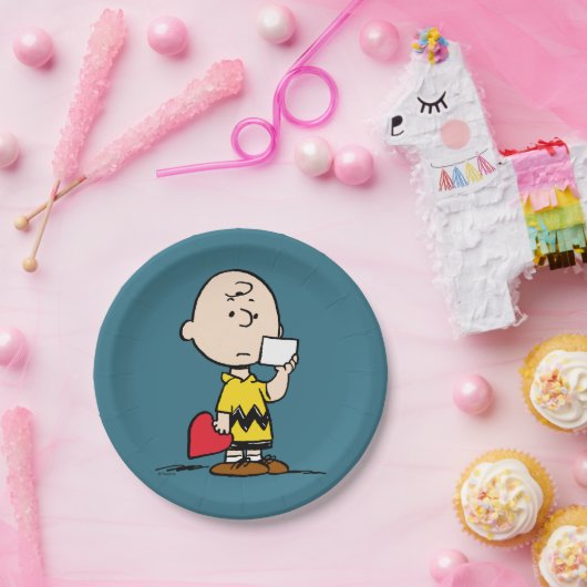 Assiettes En Carton cacahuètes | Valentine's Day Charlie Brown Valenti (Fête)