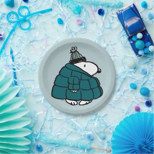 Assiettes En Carton cacahuètes | Veste Snoopy Winter Puffer (Fête)