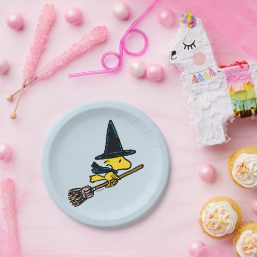 Assiettes En Carton cacahuètes | Woodstock Halloween Witch (Fête)