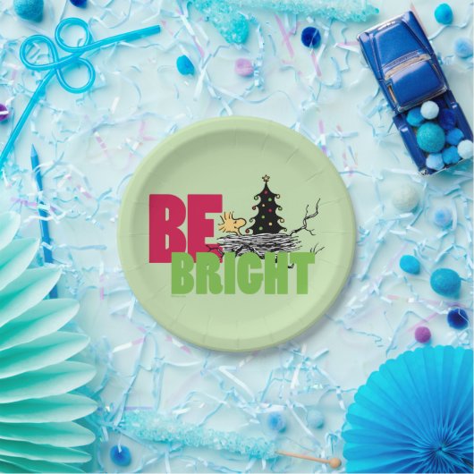 Assiettes En Carton cacahuètes | Woodstock Noël Soyez brillant (Fête)