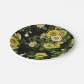 Assiettes En Carton Caché en rose, jaune et vert (Angle)