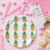 Assiettes En Carton Cactus (Fête)