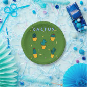 Assiettes En Carton Cactus (Fête)