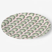 Assiettes En Carton Cactus Arc-en-ciel Orange Vert Blanc Moderne (Angle)