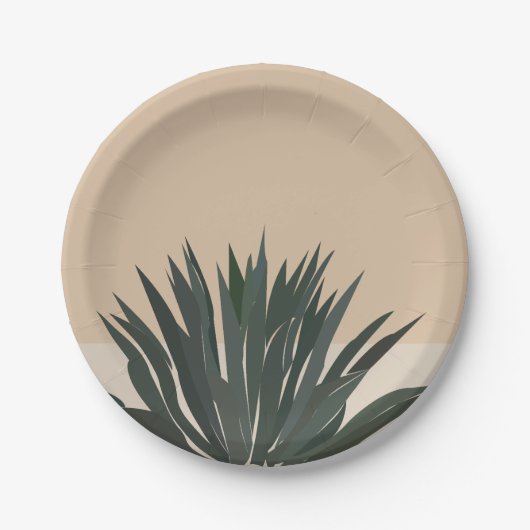 Assiettes En Carton Cactus Cactus Succulent Cactus Party (Devant)