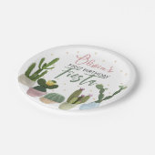 Assiettes En Carton Cactus Fiesta Premier anniversaire (Angle)