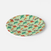 Assiettes En Carton Cactus mexicain et Sombrero Motif (Angle)