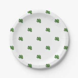 Assiettes En Carton Cactus vert heureux en été rose