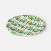 Assiettes En Carton Cactus vert succulent motif aquarelle Cactus (Angle)