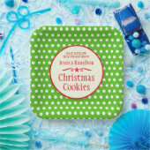 Assiettes En Carton cadeau de biscuits pois verts (Fête)