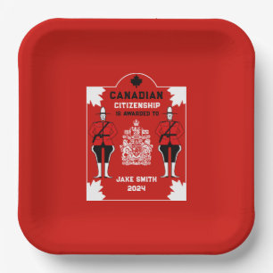 Assiettes En Carton Cadeau de célébration de la citoyenneté canadienne