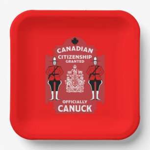 Assiettes En Carton Cadeau de célébration de la citoyenneté canadienne