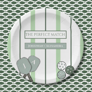 Assiettes En Carton Cadeau de mariage pour couples de pickleball Parfa