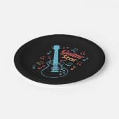 Assiettes En Carton Cadeau de Noël | Fière étoile guitariste (Angle)