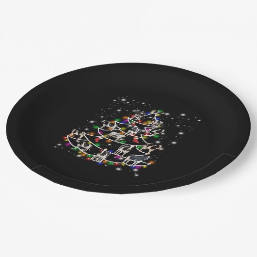 Assiettes En Carton Cadeau de vache| Cadeau de Noël de l'auvent Casque (Angle)