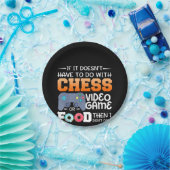 Assiettes En Carton Cadeau d'échecs| Jeu Vidéo D'Échecs Ou Conception  (Fête)