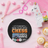 Assiettes En Carton Cadeau d'échecs| Jeu Vidéo D'Échecs Ou Conception  (Fête)