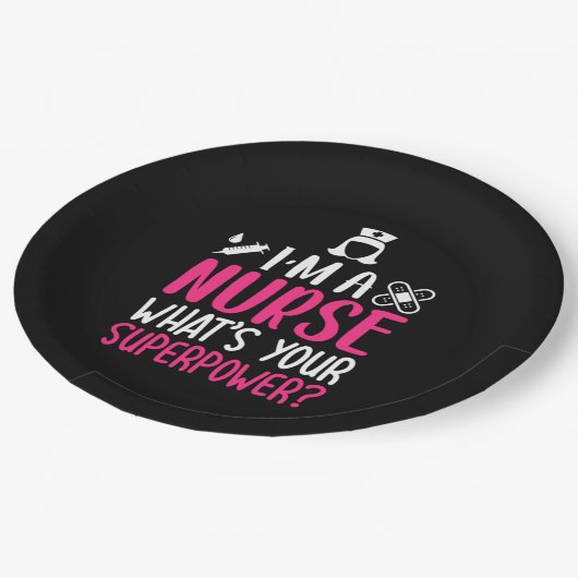 Assiettes En Carton Cadeau infirmière | Je Suis Une Infirmière Ce Que  (Angle)