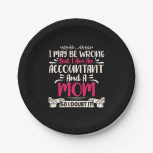 Assiettes En Carton Cadeau pour comptable Comptable et maman