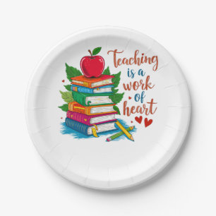 Assiettes En Carton Cadeau pour Enseignant Enseigner est un travail