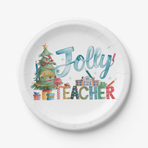 Assiettes En Carton Cadeau pour Enseignant Joyeux Noël Enseignant Jo