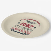 Assiettes En Carton Cadeaux d'anniversaire vintages personnalisés (Angle)