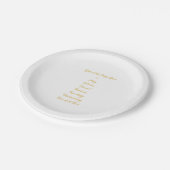 Assiettes En Carton Cadeaux de l'Esprit Saint en 3D Look Script doré (Angle)