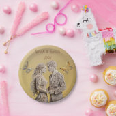 Assiettes En Carton Cadeaux de mariage pour mariée et chambre (Fête)