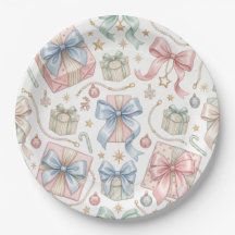 Cadeaux de Noël Pastel Rubans de Satin & Perles Fê