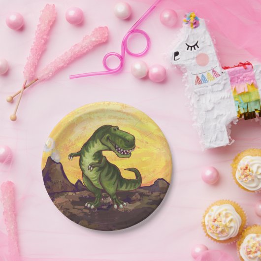Assiettes En Carton Cadeaux et accessoires Tyrannosaurus (Fête)